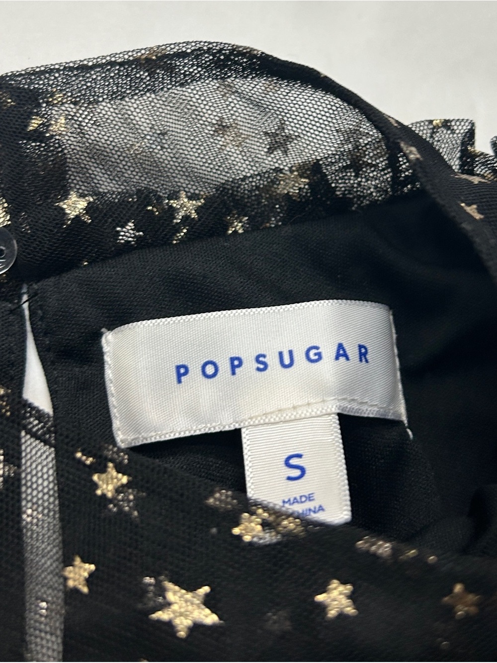 POPSUGAR Black Tulle Dress with Gold Star Accents - Picture 4 of 4